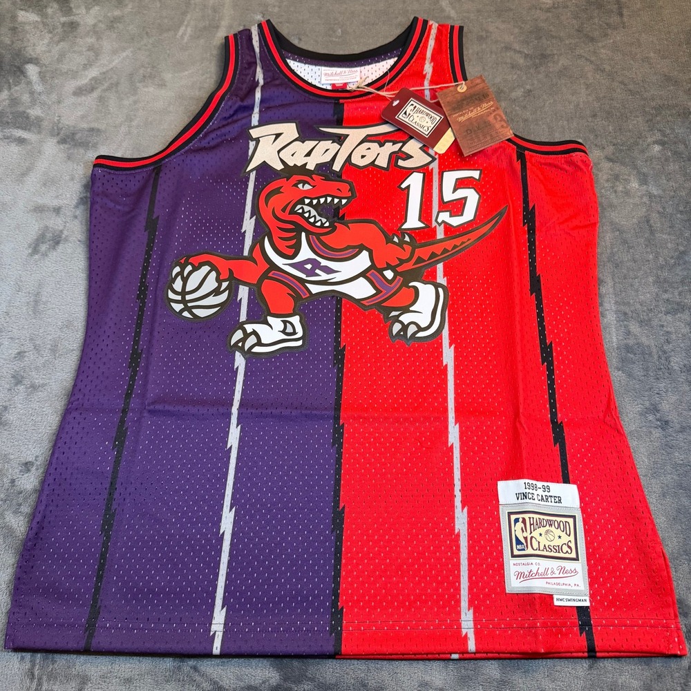 Mitchell & Ness Vince Carter Toronto Raptors Split Swingman Jersey Men Large NWT